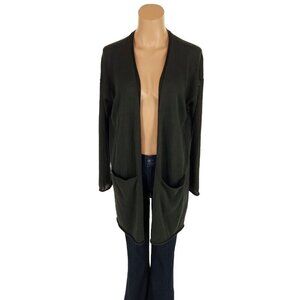 Eileen Fisher Organic Linen Cotton Cardigan XS Green Knit